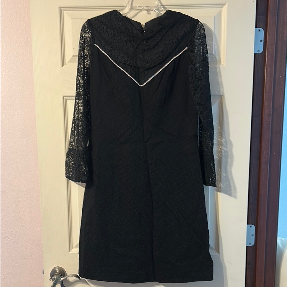 Elegant Vintage Black Lace Evening Dress